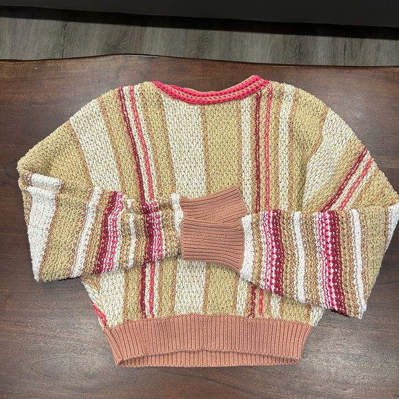 Free People Show Me Love Striped Knit Pullover Sweater : Size M - Picture 6 of 9